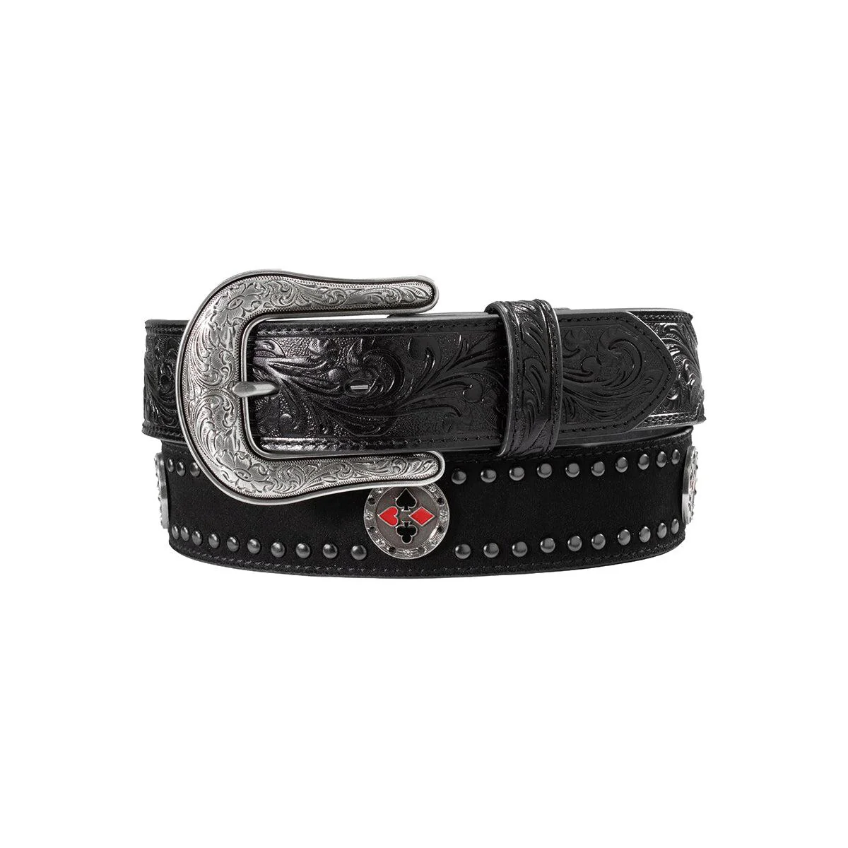 Nocona Women's Poker Chip Concho Belt - Black