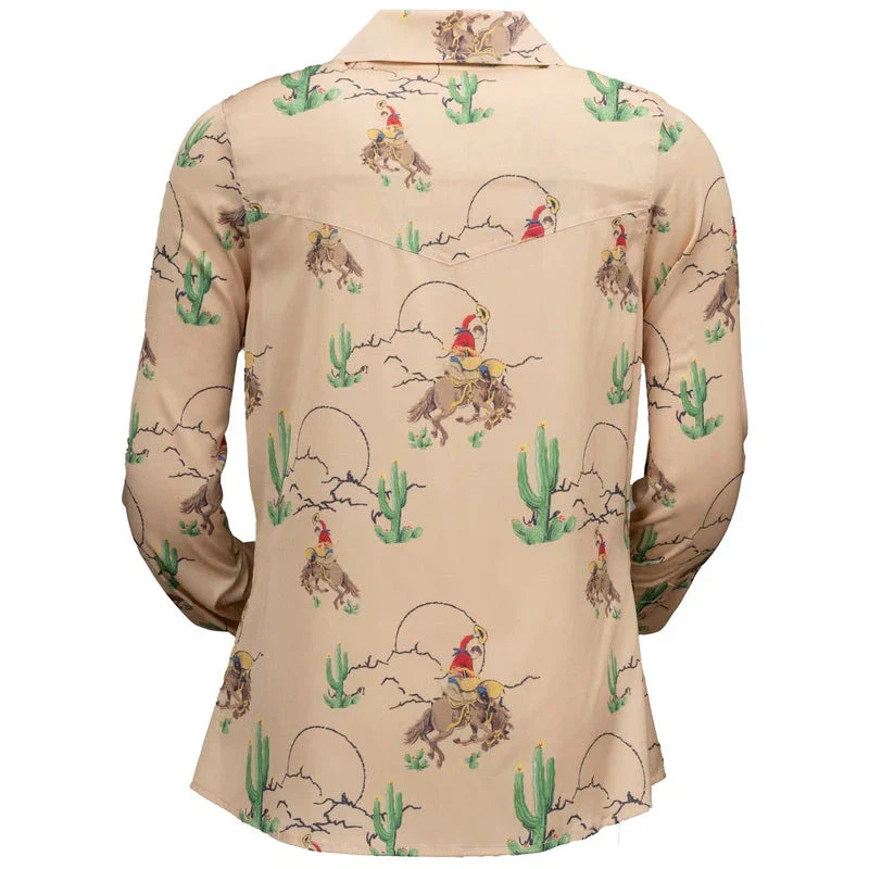 Outback Women's Long Sleeve Piper  Shirt- Tan - Image 3