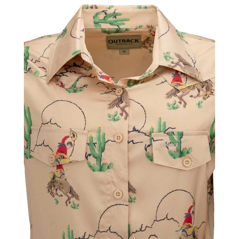 Outback Women's Long Sleeve Piper  Shirt- Tan - Image 4