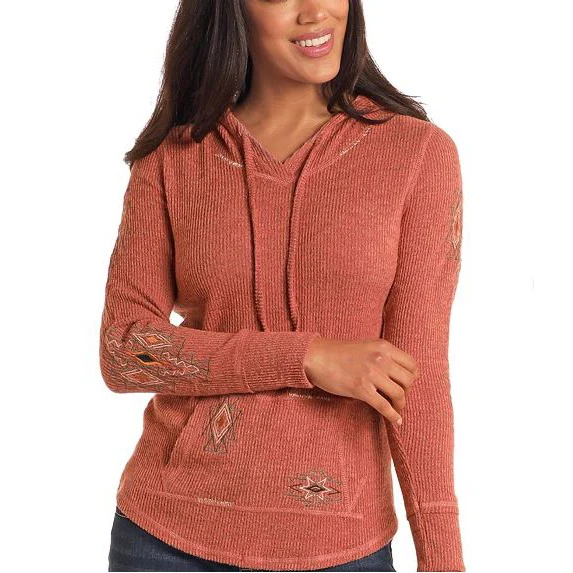Panhandle Women's Long Sleeve Hoodie- Rose/Mauve