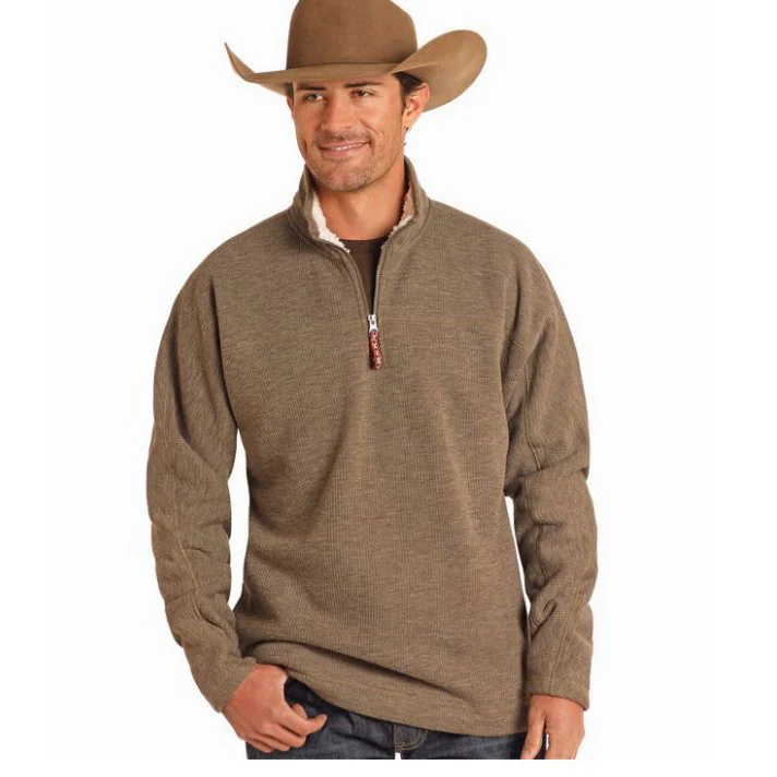 Powder River Men's  Long Sleeve 1/4 Zip Berber Jacket