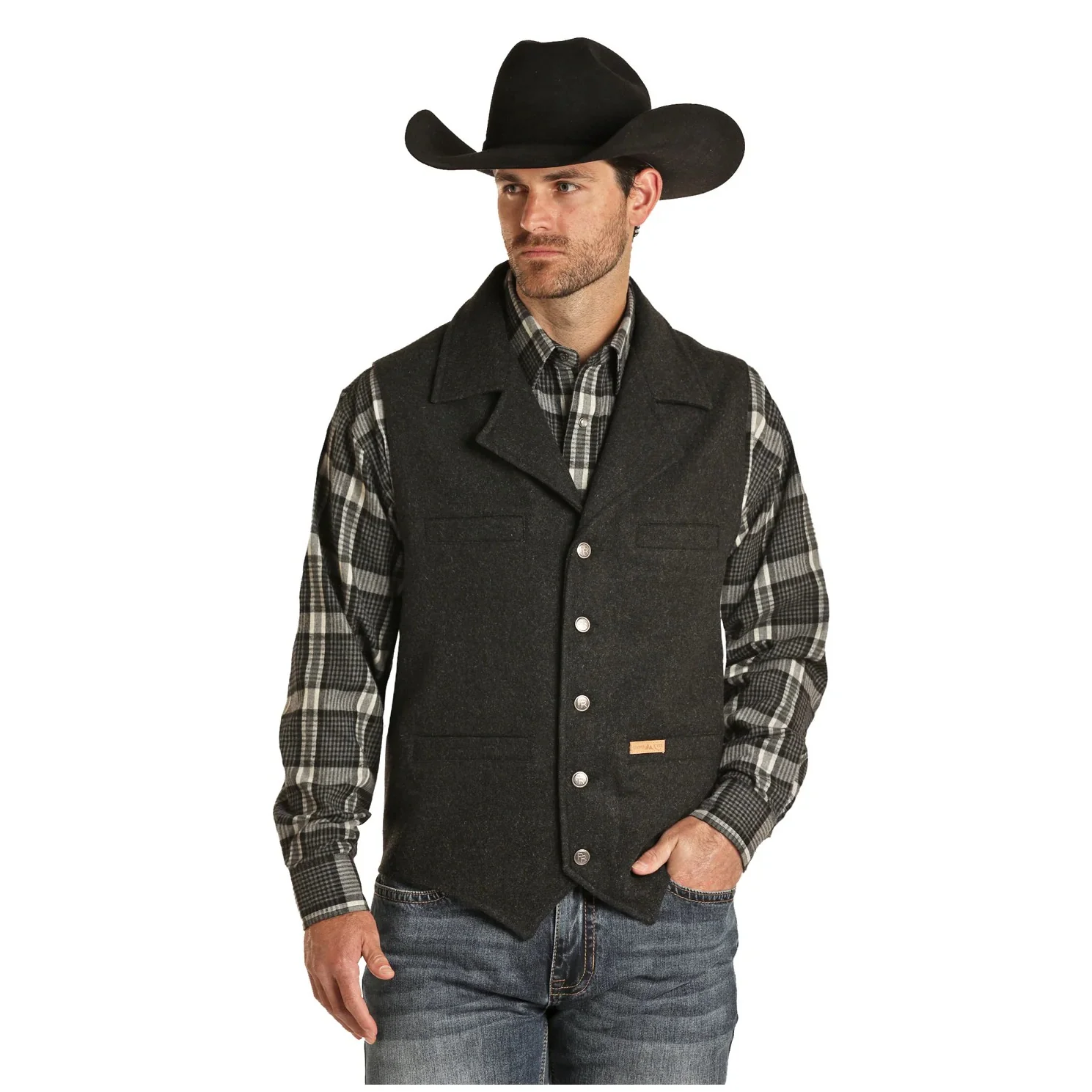 Powder River Solid Snap Closure Montana Vest - Assorted Colours