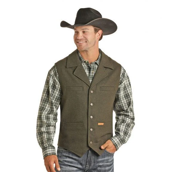 Powder River Solid Snap Closure Montana Vest - Assorted Colours - Image 2
