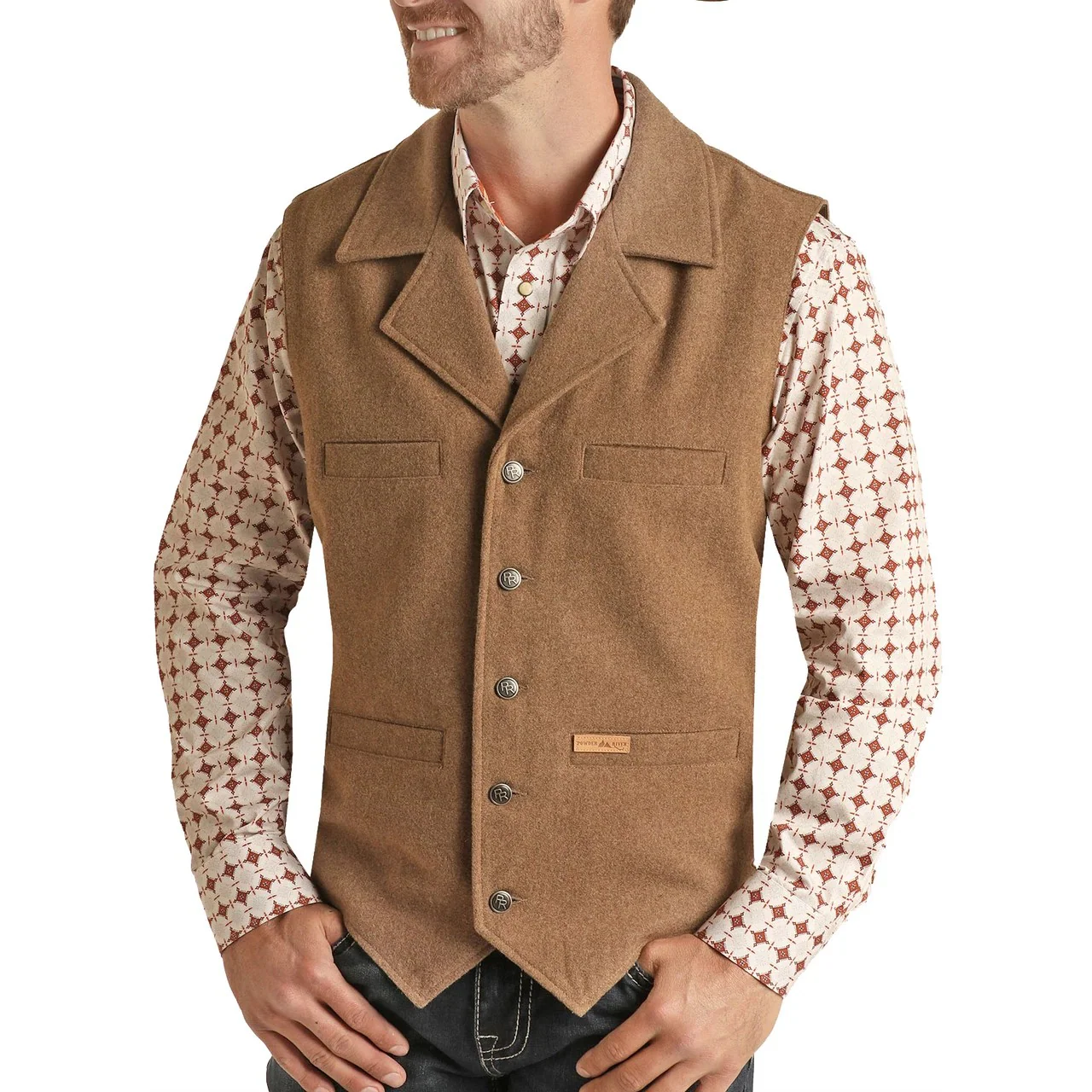 Powder River Solid Snap Closure Montana Vest - Assorted Colours - Image 3