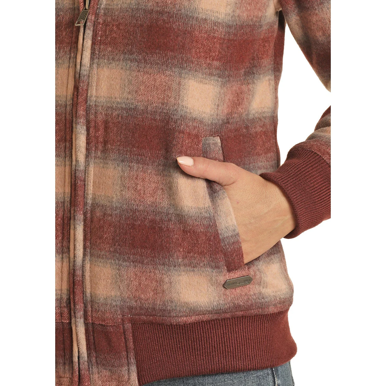 Powder River Bomber Plaid Wool Coat - Image 3