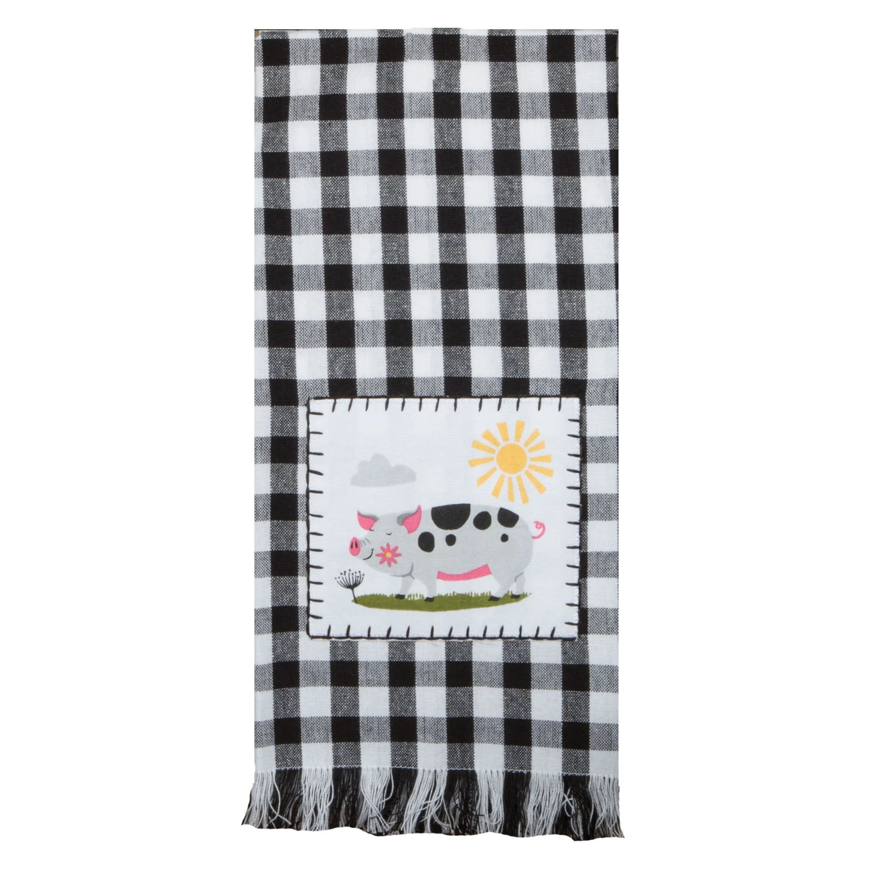 KD Farm Charm Pig Tea Towel