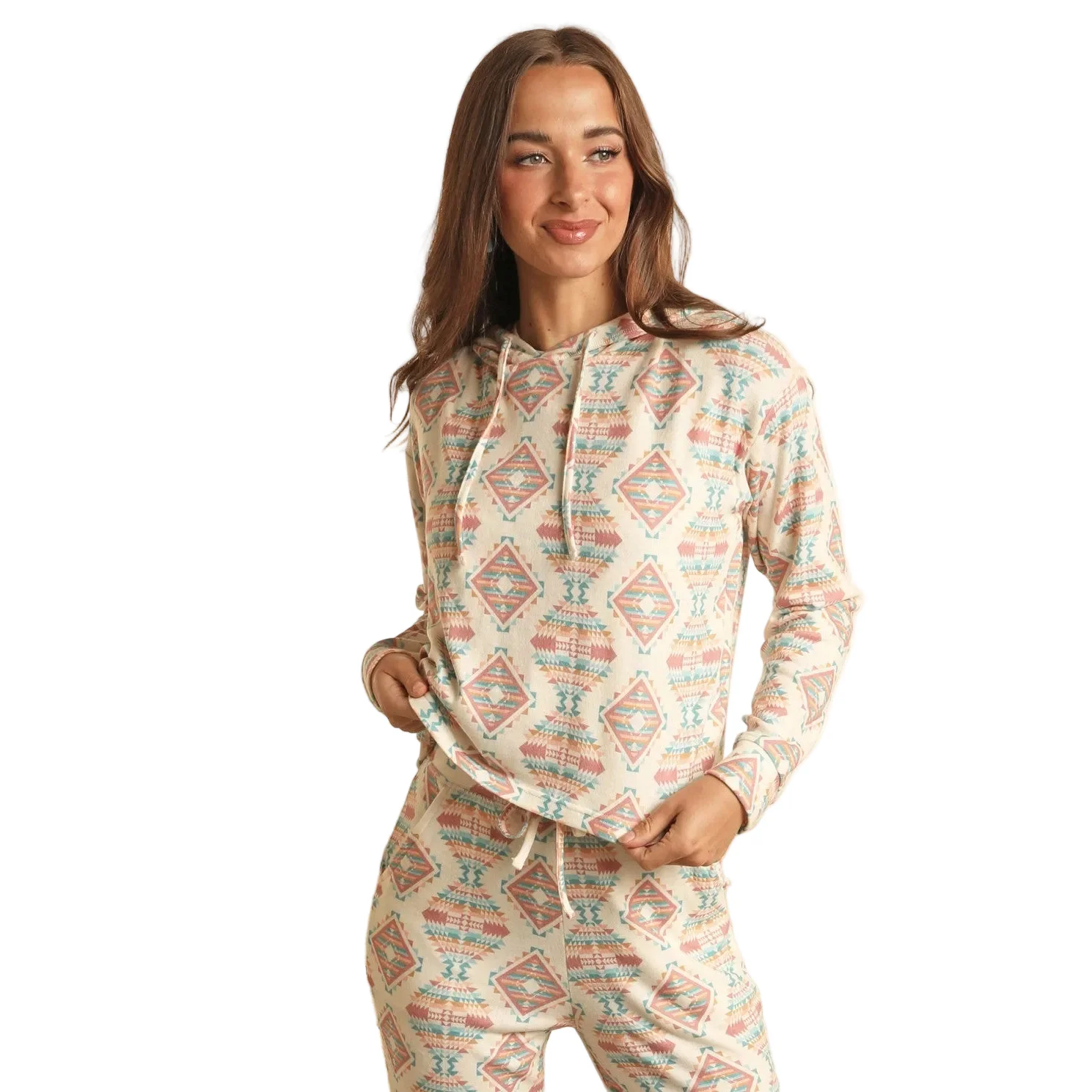 Range by RR Women's Medallion Stripe Hoodie - Multi - Image 2