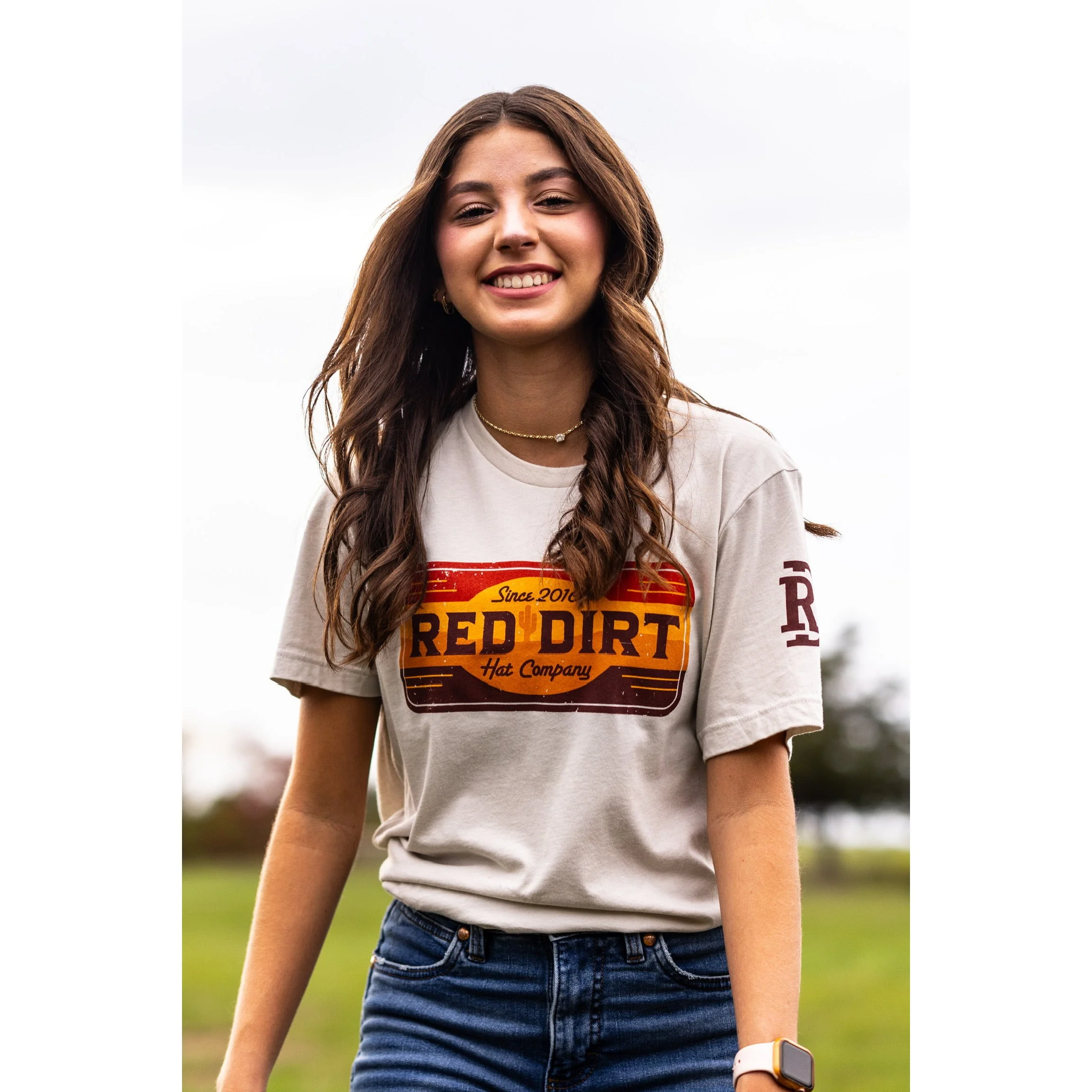 Red Dirt Hat Co. Unisex Raw Hide T-Shirt - Oatmeal - Image 2