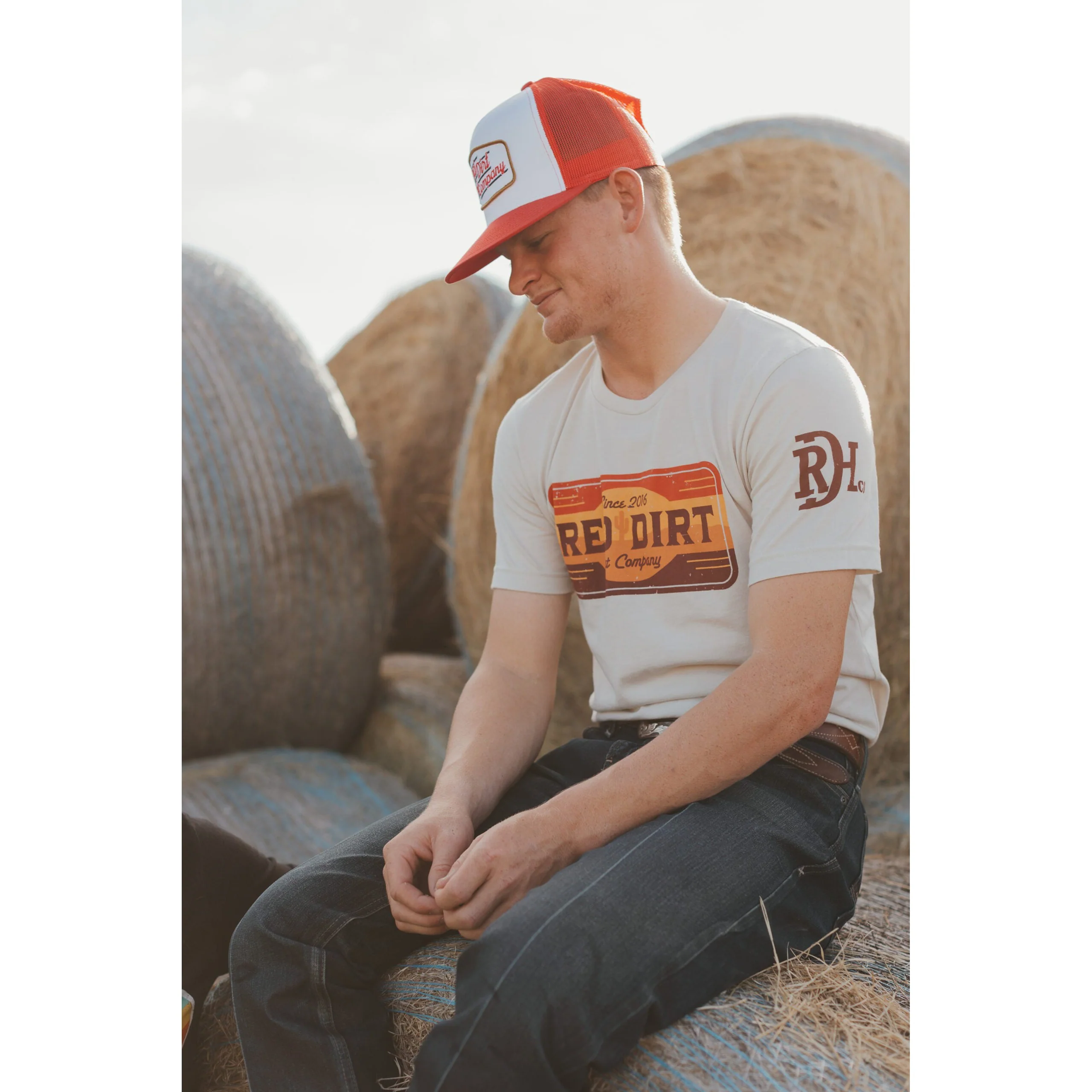 Red Dirt Hat Co. Unisex Raw Hide T-Shirt - Oatmeal - Image 3