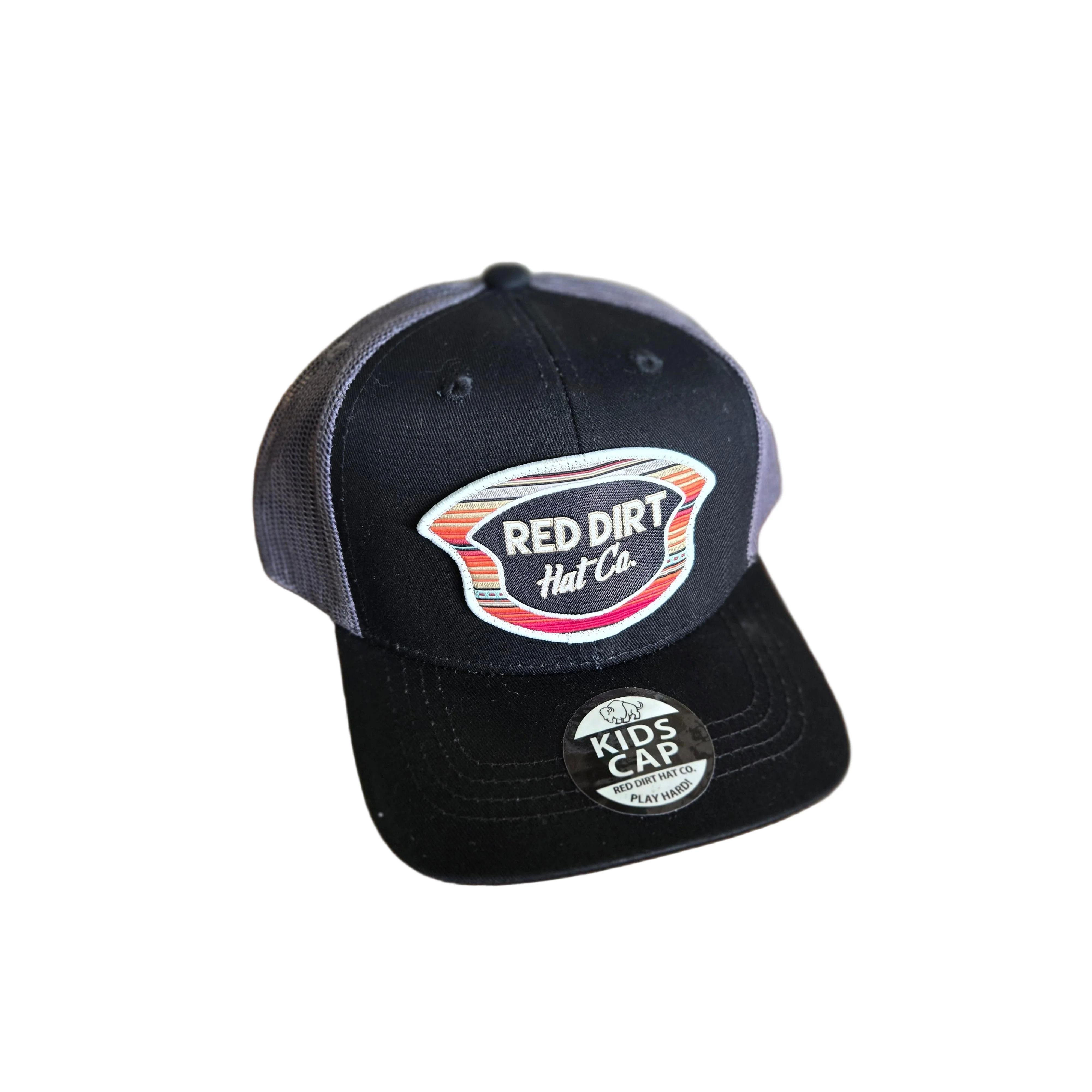 Red Dirt Hat Co.Ball Cap YOUTH Saddle Pad Black/Charcoal