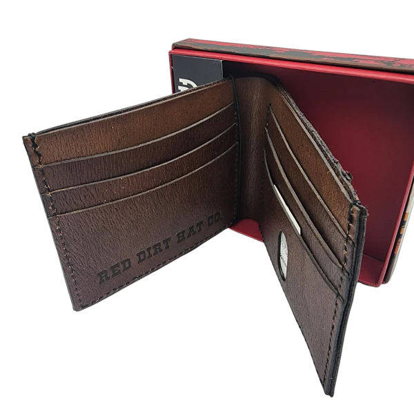 Red Dirt Men's Southwest Buffalo Inlay Bifold Card Case - Brown - Image 2