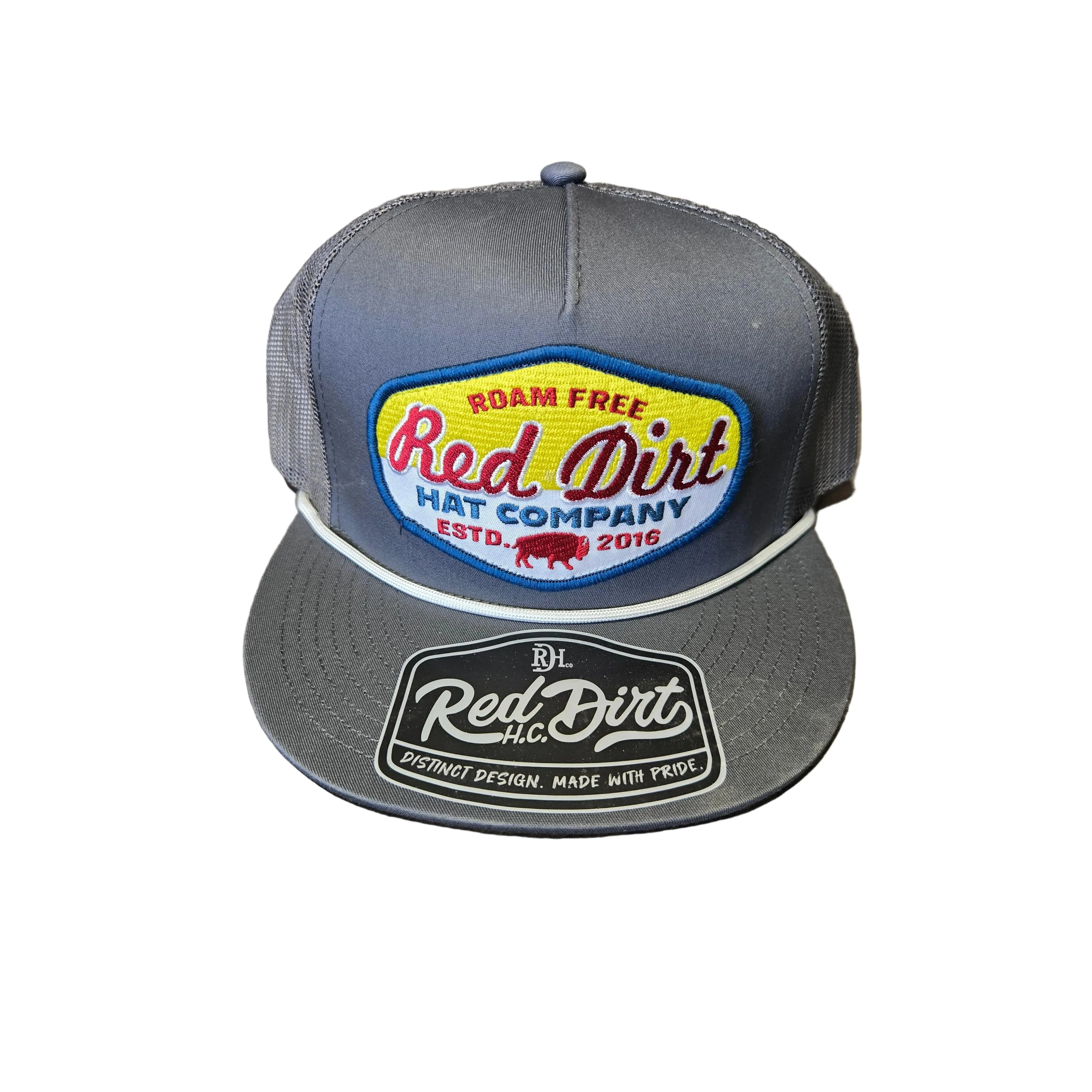 Red Dirt Hat Co. Old Timer 5 Panel  Cap - Charcoal/Charcoal