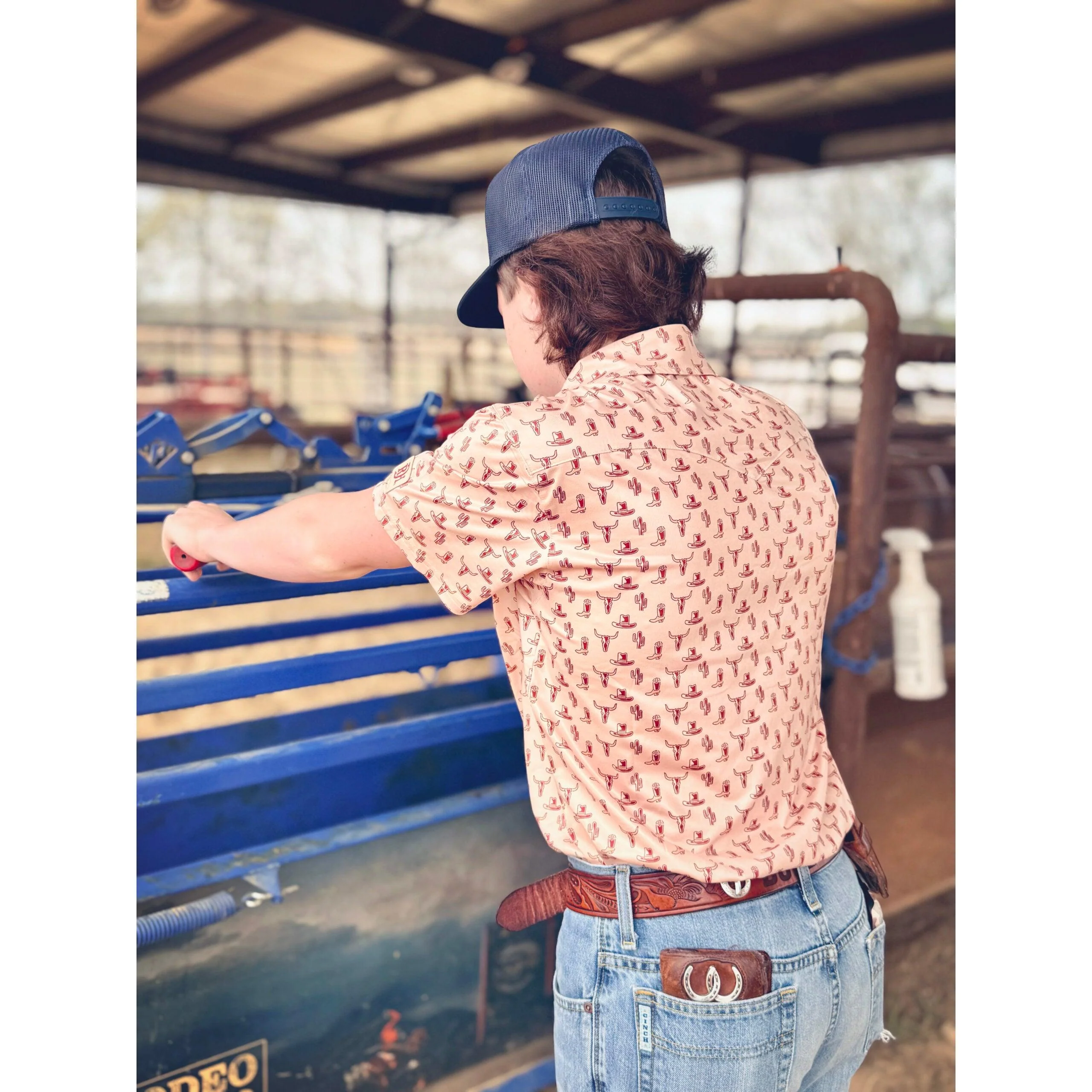 Red Dirt Hat Co. Short Sleeve Polo Shirt- Wild West