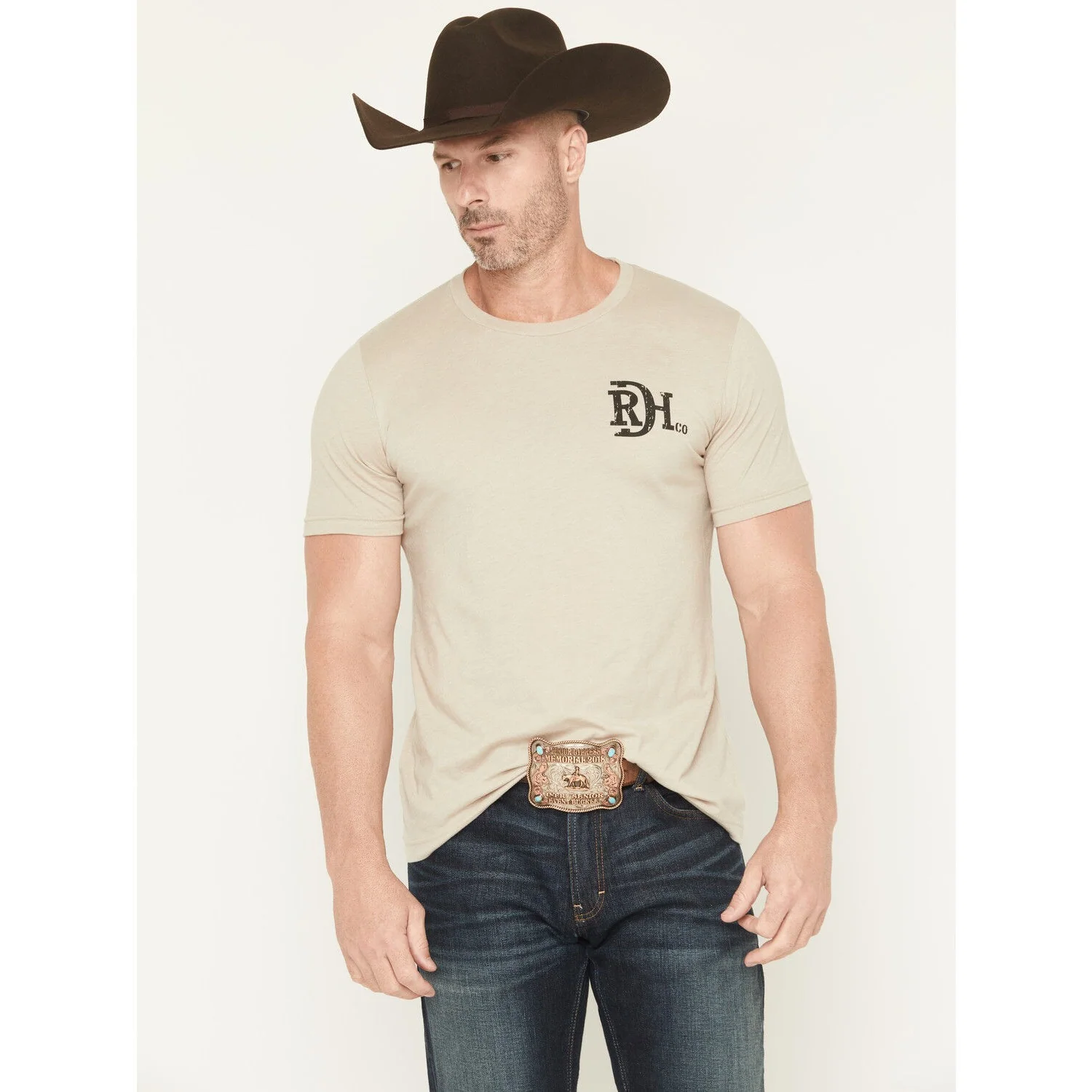 Red Dirt Hat Co. Unisex Diamond Cactus T-Shirt - Tan - Image 2