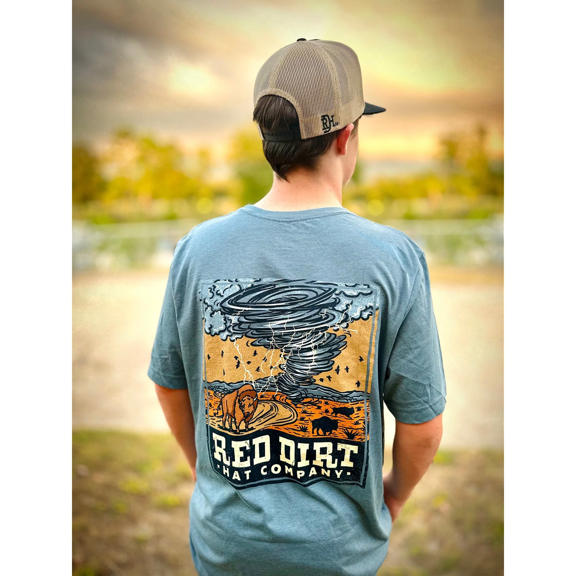 Red Dirt Hat Co. Unisex Pecos T-Shirt - Heather Slate