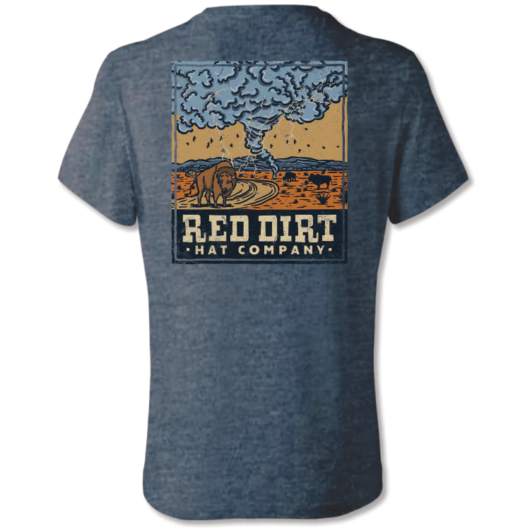 Red Dirt Hat Co. Unisex Pecos T-Shirt - Heather Slate - Image 3