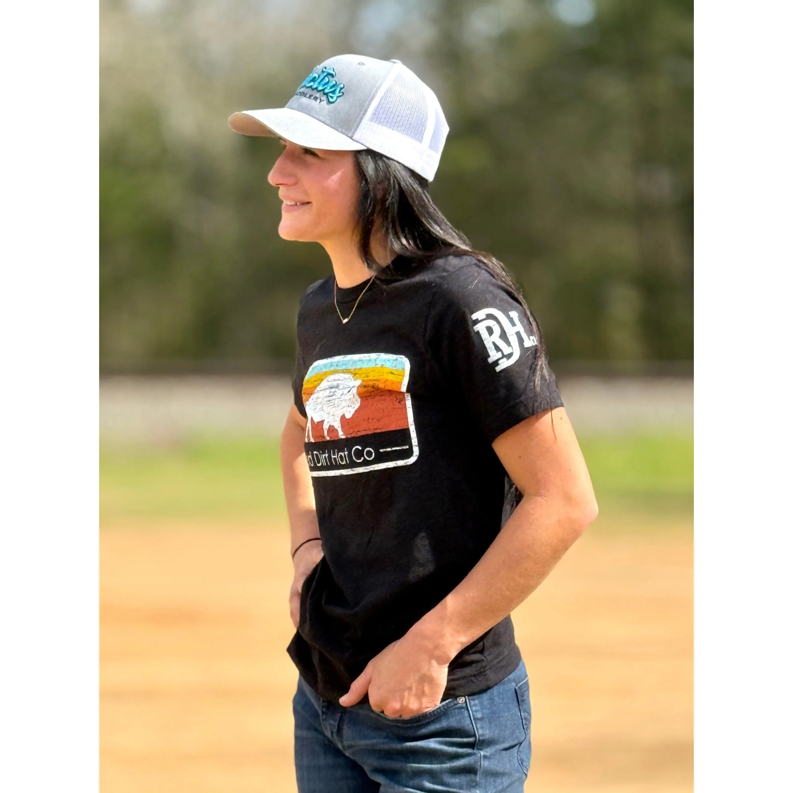 Red Dirt Hat Co. Unisex Picking the Boone Short Sleeve Tee Shirt- Black - Image 3