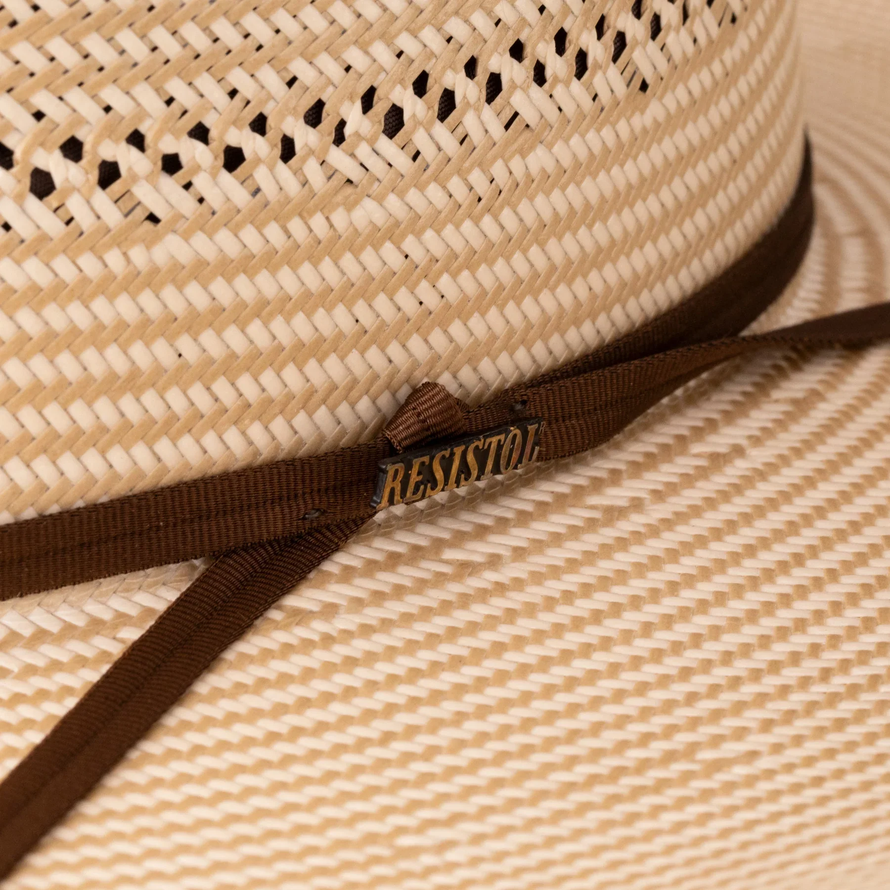 Resistol 20X 4 Corners Straw Western Hat - Natural/Tan - Image 6