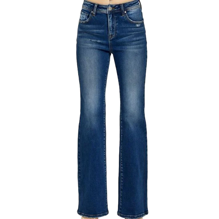 Risen Women's High Rise Boot Cut Jean - Dark Wash