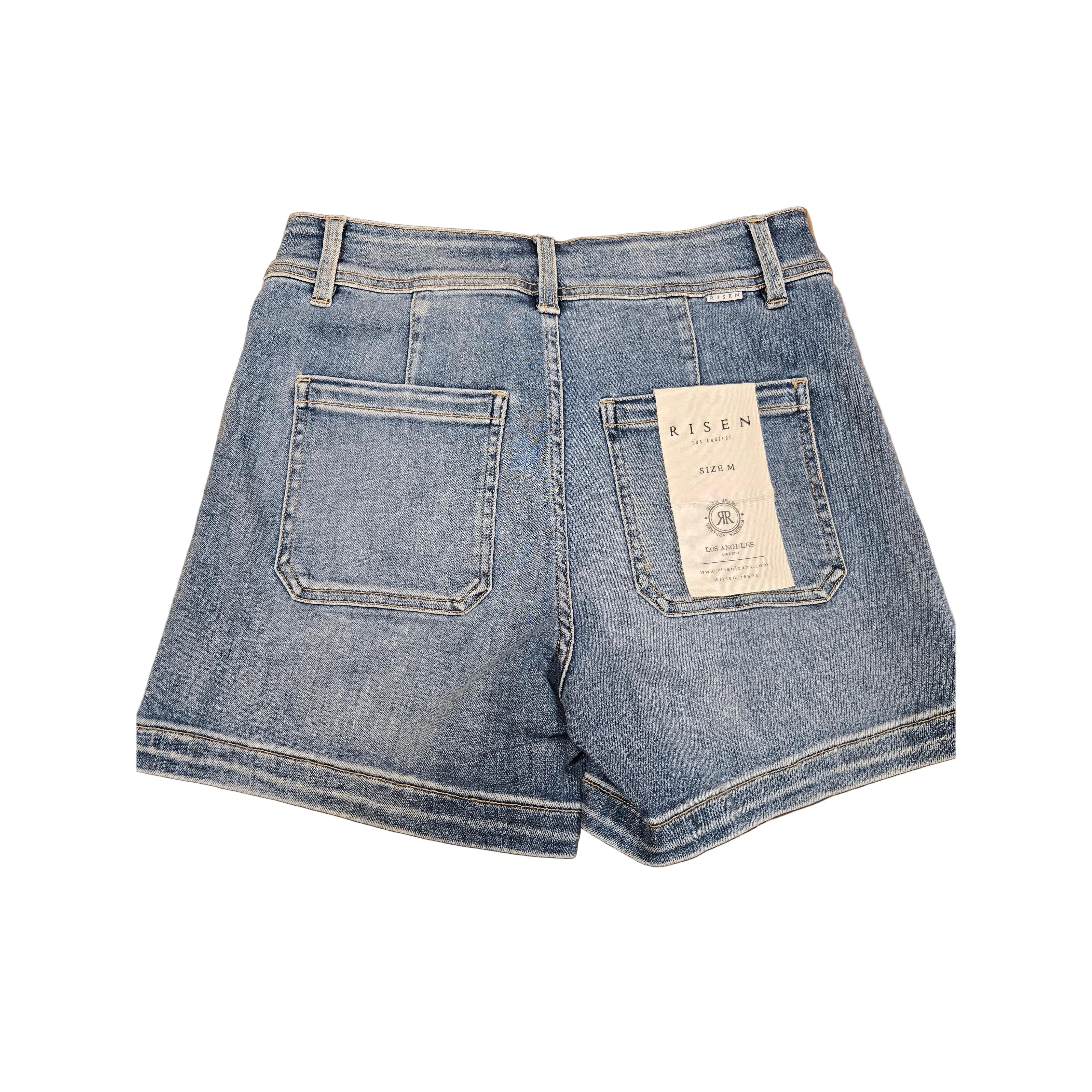 Risen Women's High Rise Patched Front Pocket Shorts - Medium - Image 2