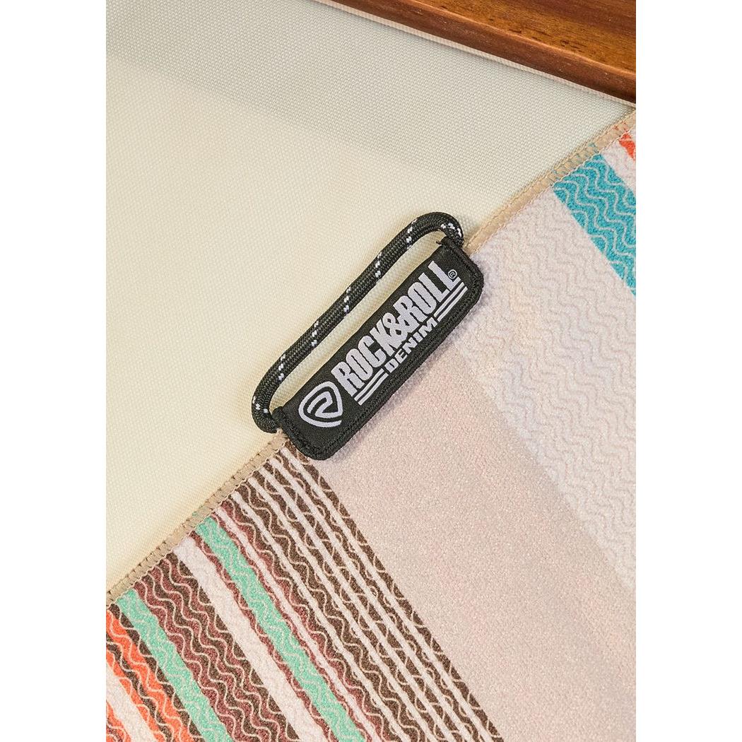 Rock & Roll Stripe Micro Fiber Towel - Tan - Image 2