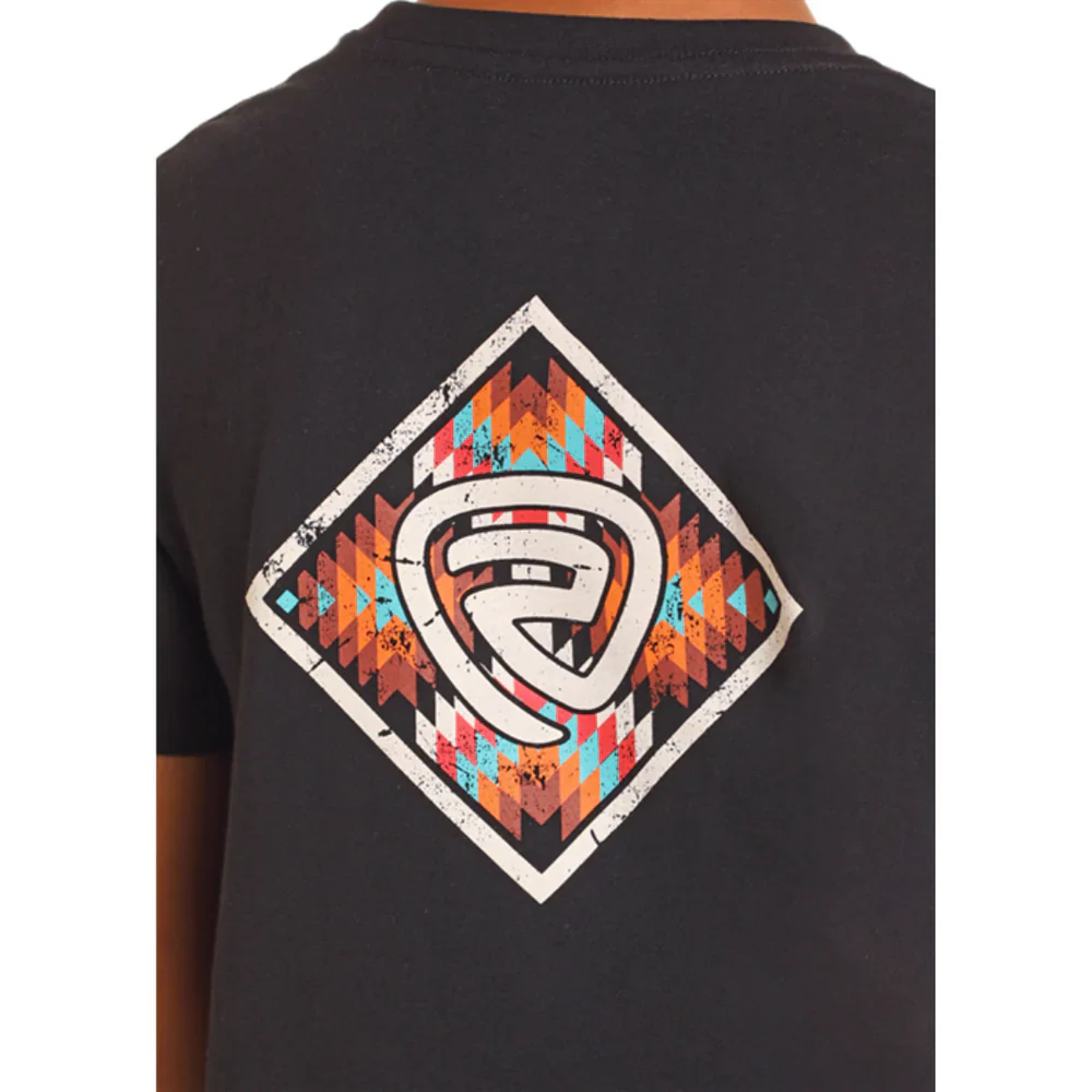 Rock & Roll Boy's Graphic T-Shirt - Black v - Image 3