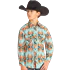 Rock & Roll Boys RR Woven Dale Long Sleeve Shirt - Teal