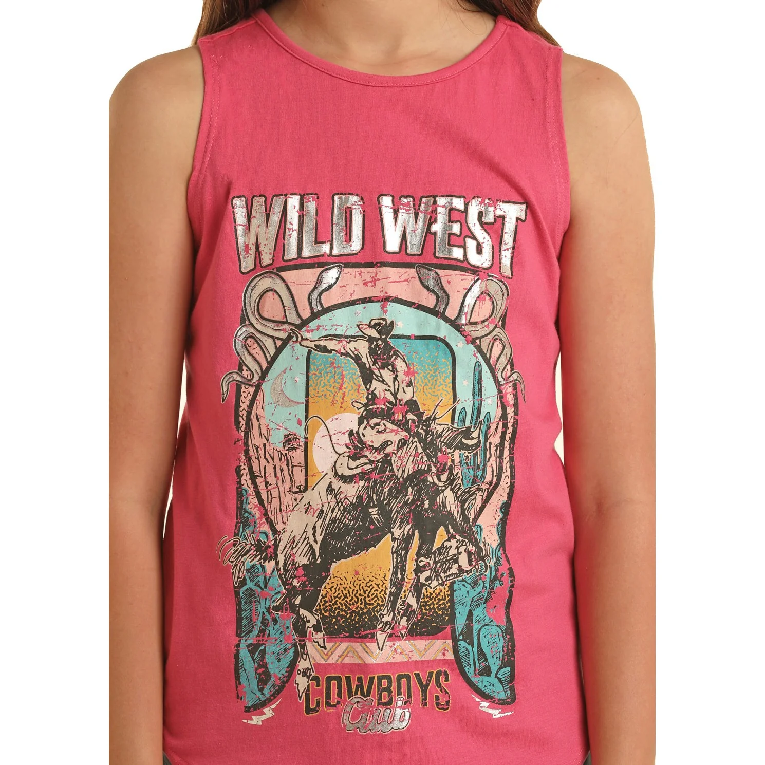 Rock & Roll Girl's Graphic T-Back Tank - Pink - Image 2