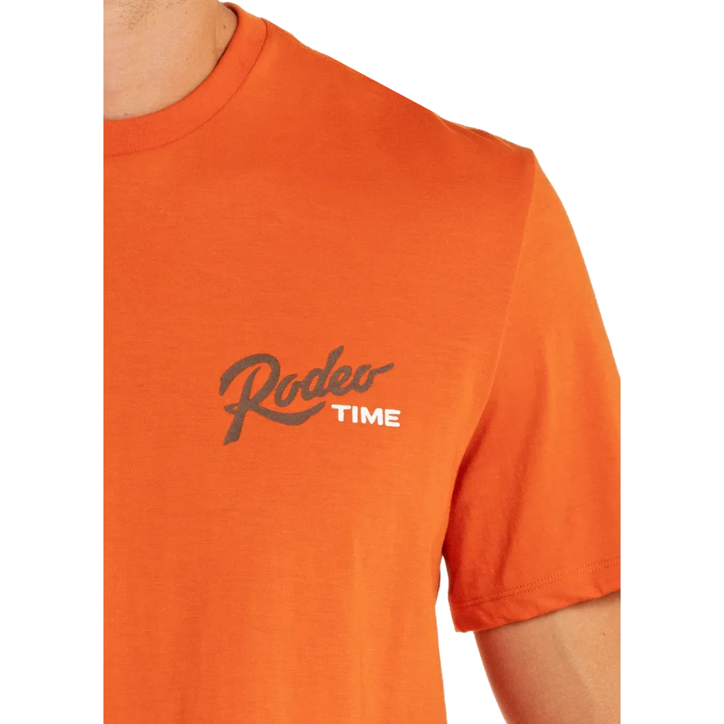 Rock & Roll Men's Dale Brisby Rodeo Time Truck Graphic Tee Shirt - Rust - Image 2