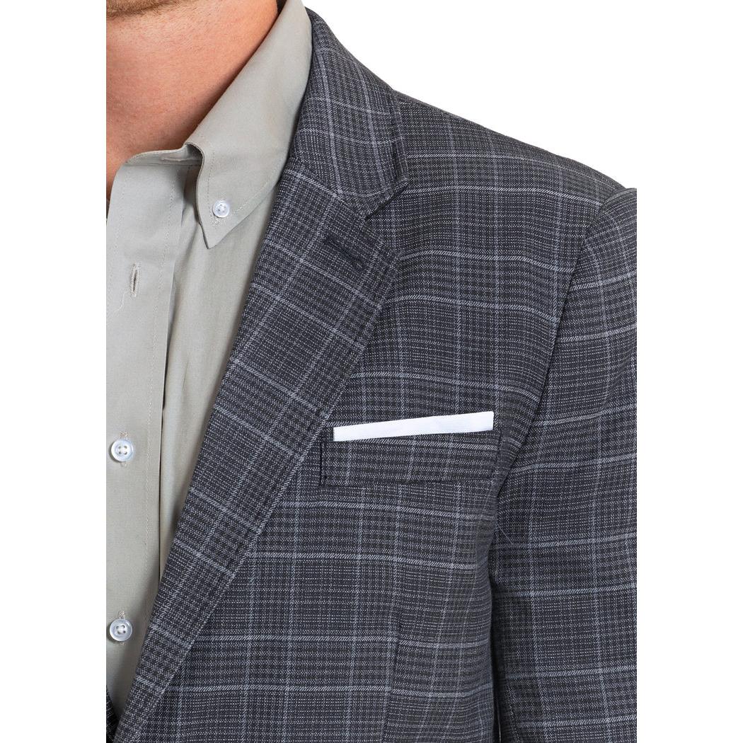Rock & Roll Men's Glen Plaid Yarn Dye Sports Coat - Navy - Image 3