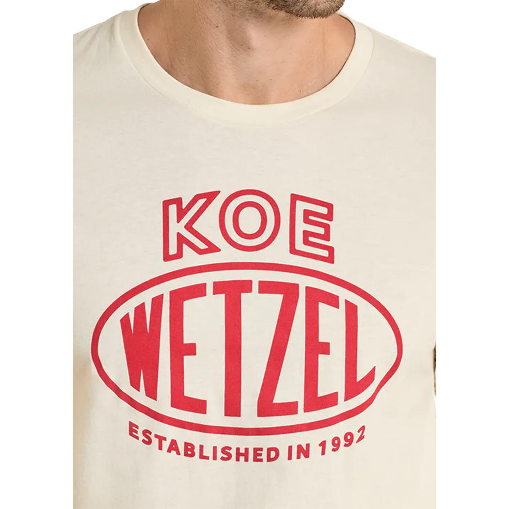 Rock & Roll Men's Koe Wetzel 1992 Short Sleeve Tee Shirt - Natural - Image 2