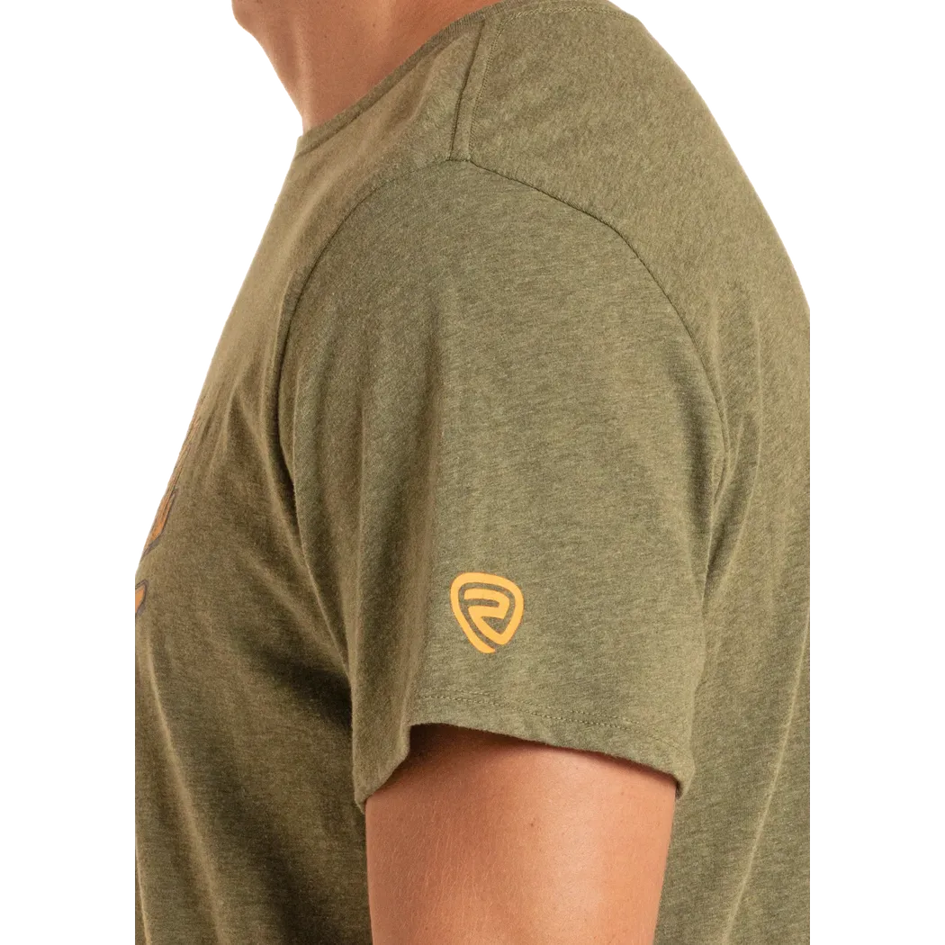 Rock & Roll Men's Koe Wetzel Bolt Graphic Tee Shirt - Olive - Image 4