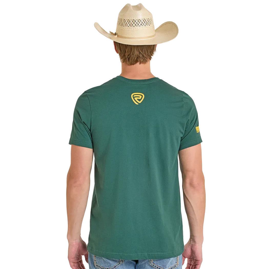 Rock & Roll Men's Koe Wetzel East Texas Short Sleeve Tee Shirt - Green - Image 2