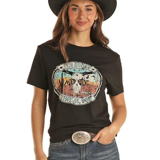 Rock & Roll Unisex Dale Graphic Tee - Black