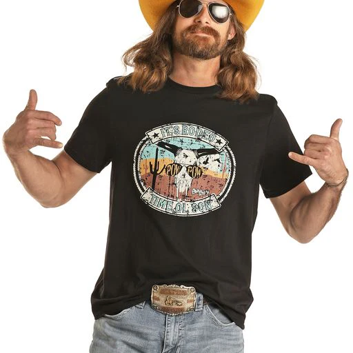Rock & Roll Unisex Dale Graphic Tee - Black - Image 2