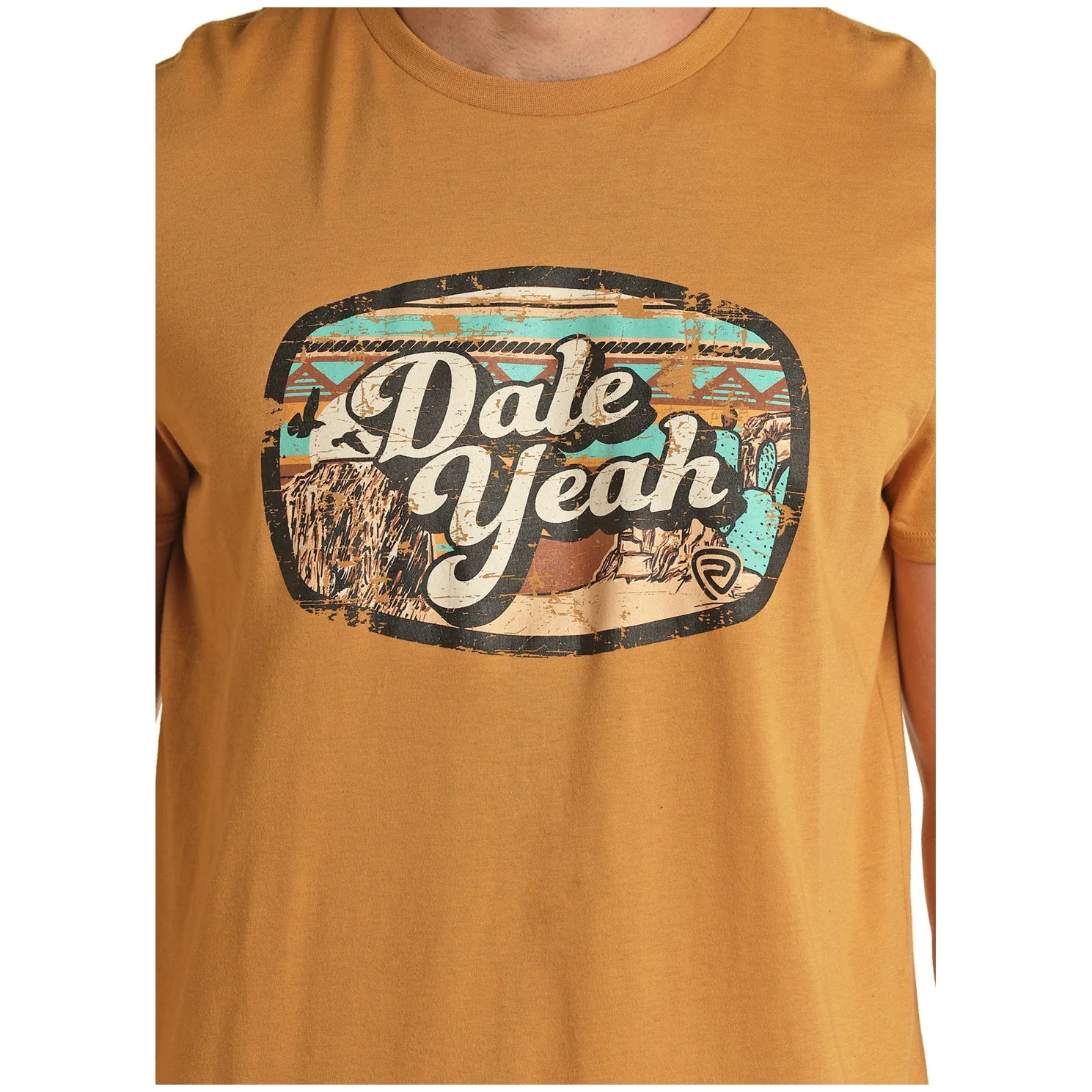 Rock & Roll Unisex Dale Graphic Tee - Mustard - Image 3