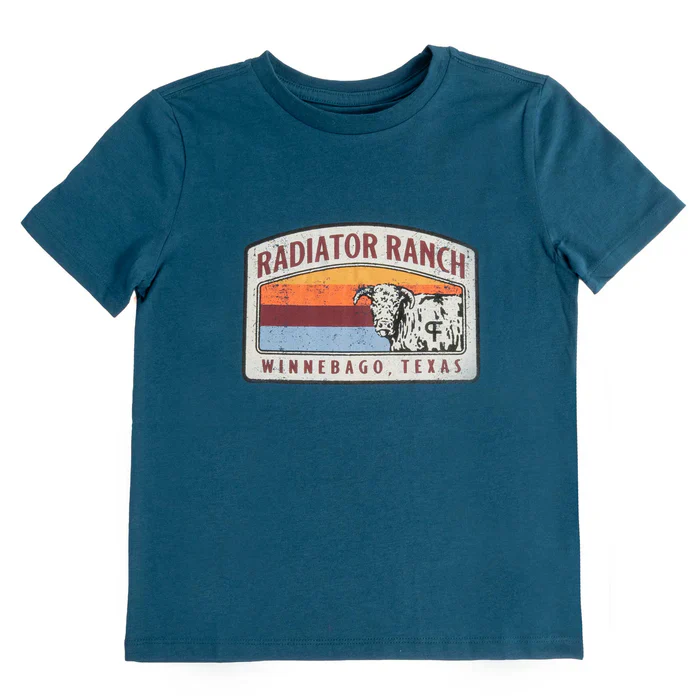 Rock & Roll Unisex Radiator Ranch Graphic Tee - Blue