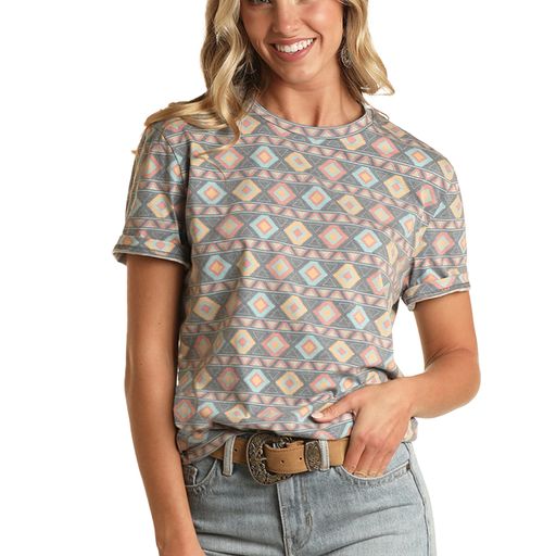 Rock & Roll Unisex All Over Print Tee - Blue - Image 2