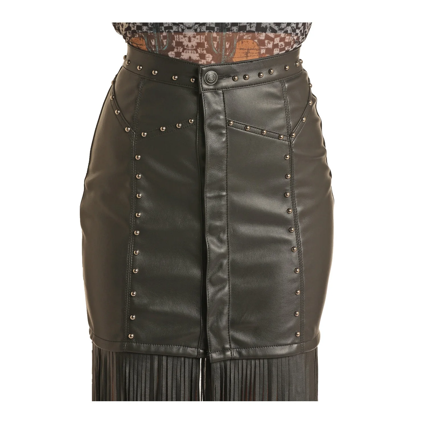 Rock & Roll Women's Fringe Skirt - Black - Image 3