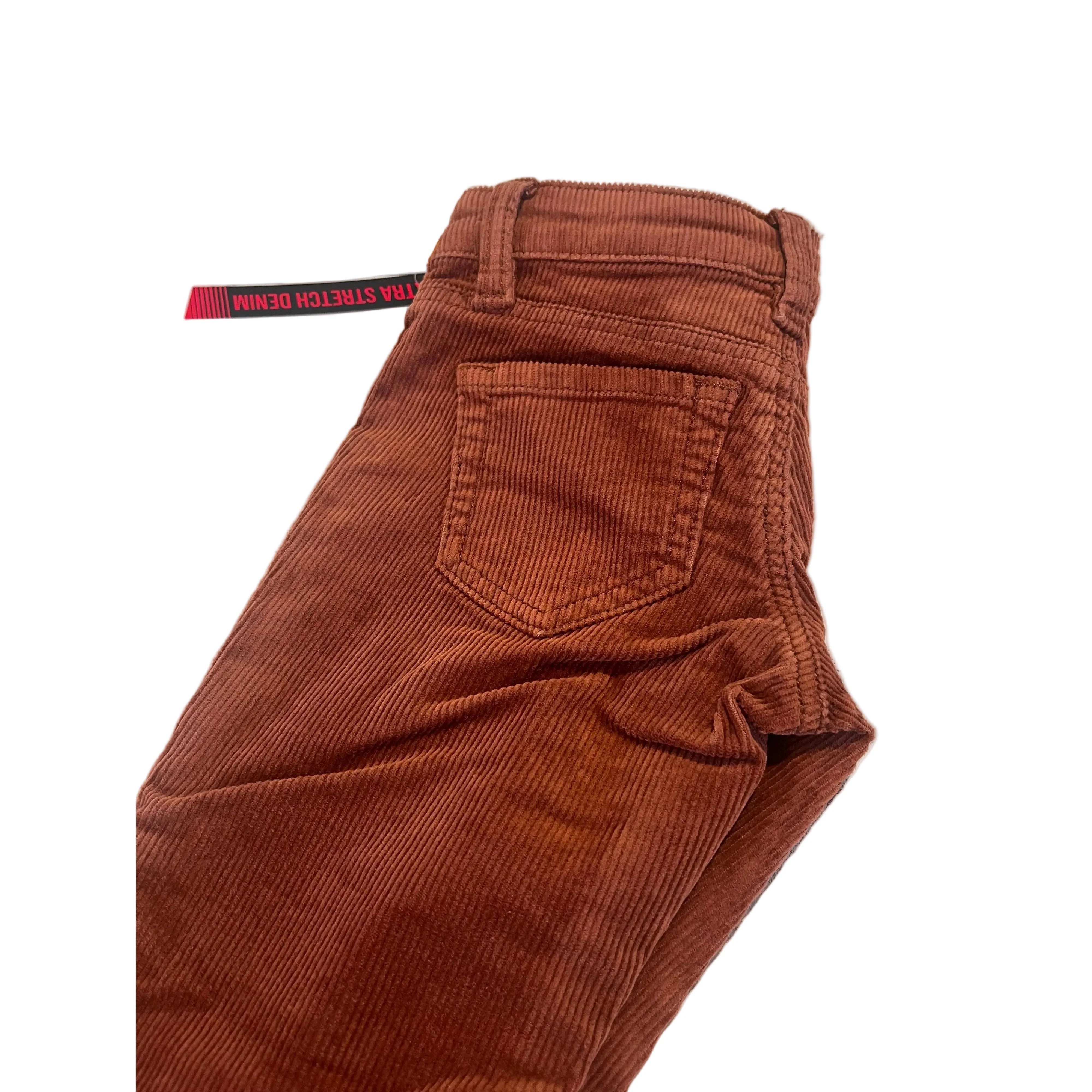 Rock & Roll Girls Brick Button Flare Corduroy Pants - Rust - Image 2
