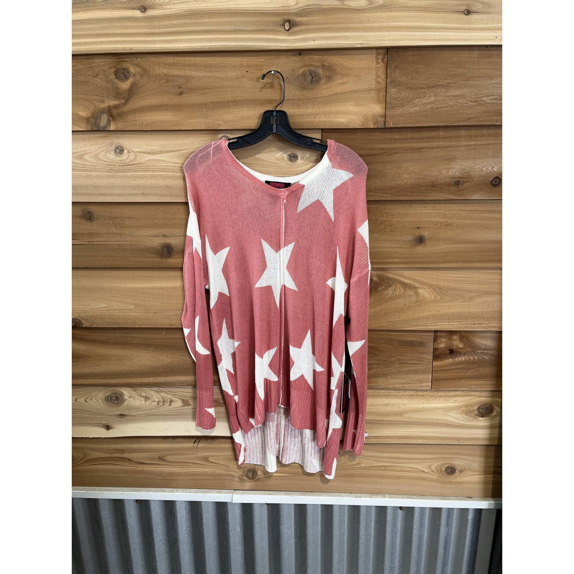 Rock & Roll Women's Light Sweater w/Stars - MULTI - Image 2