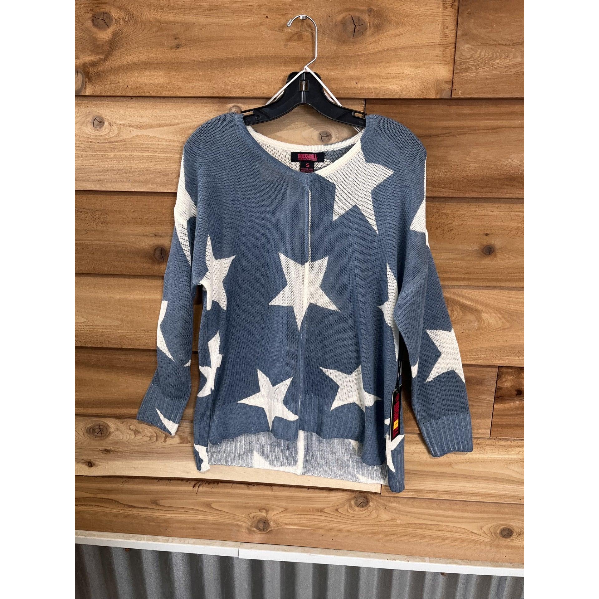 Rock & Roll Women's Light Sweater w/Stars - MULTI - Image 4