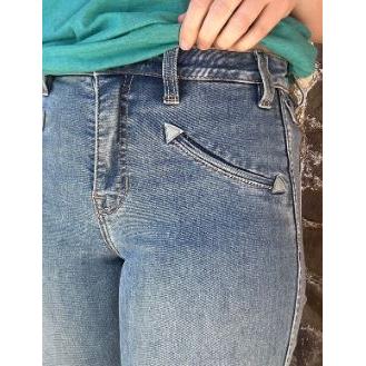 Rock & Roll Women's Smiley Pocket High RiseTrouser Jeans - Medium Vintage - Image 3