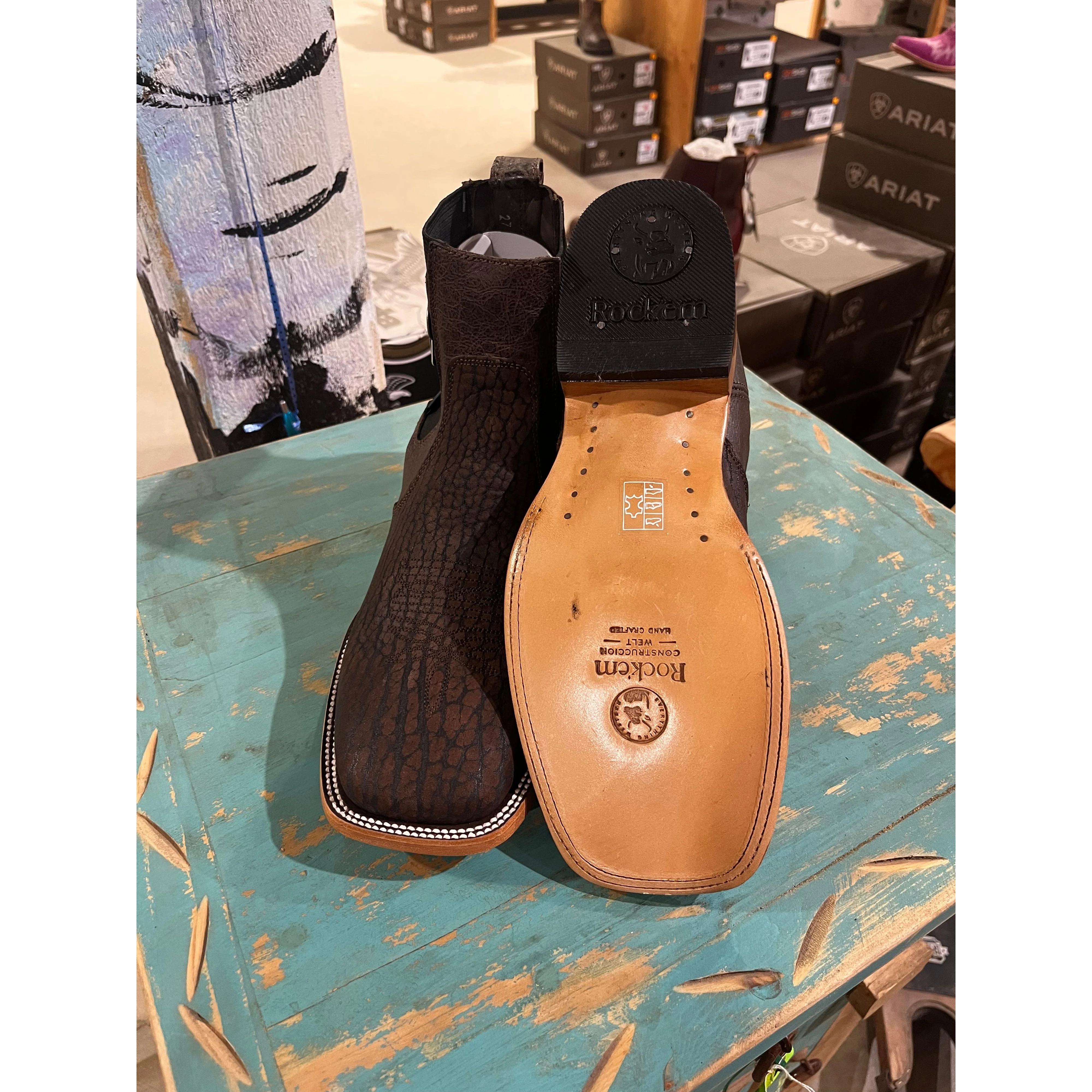 Rock'em Men's Piel Cuello Toro Cafe - Image 3