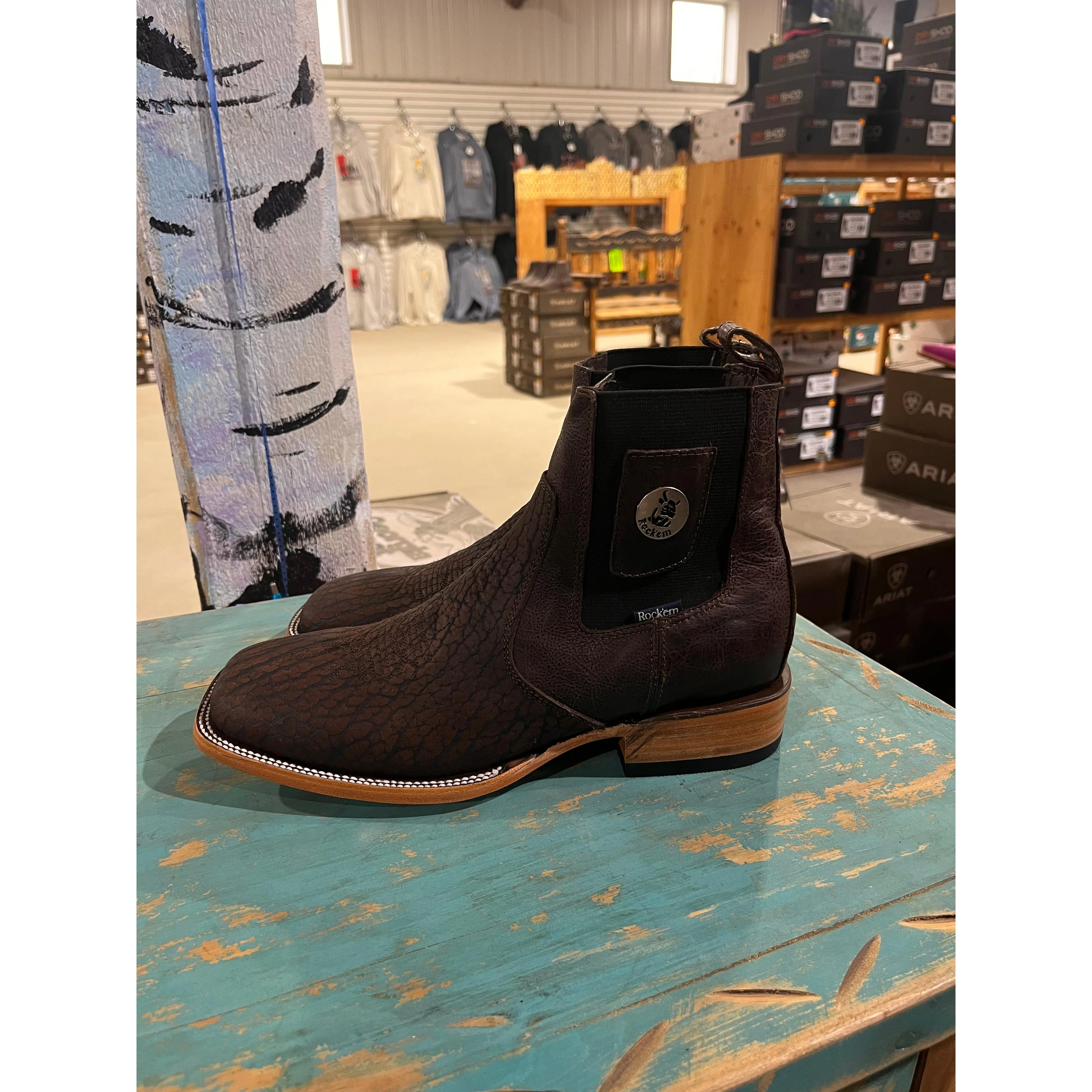 Rock'em Men's Piel Cuello Toro Cafe - Image 4