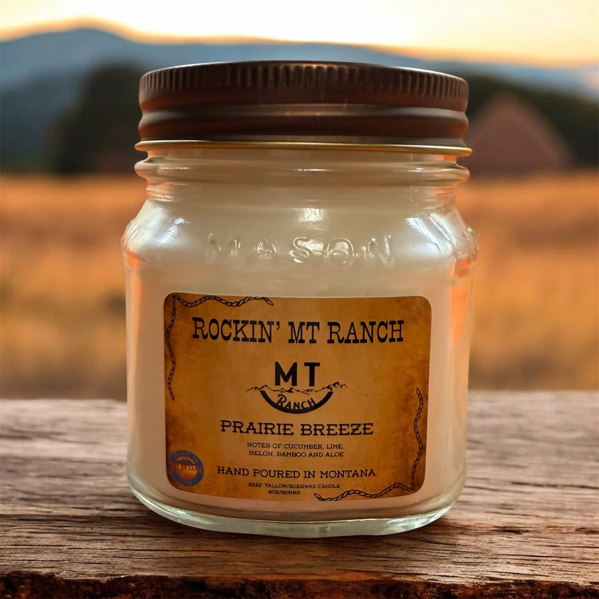 Rockin MT Ranch Tallow Ranch Candle- 8 ounce - Image 2