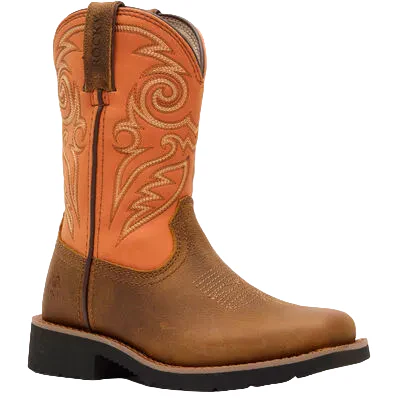 Rocky Big Youth 8" Monocrepe Western Boot - Brown/Orange