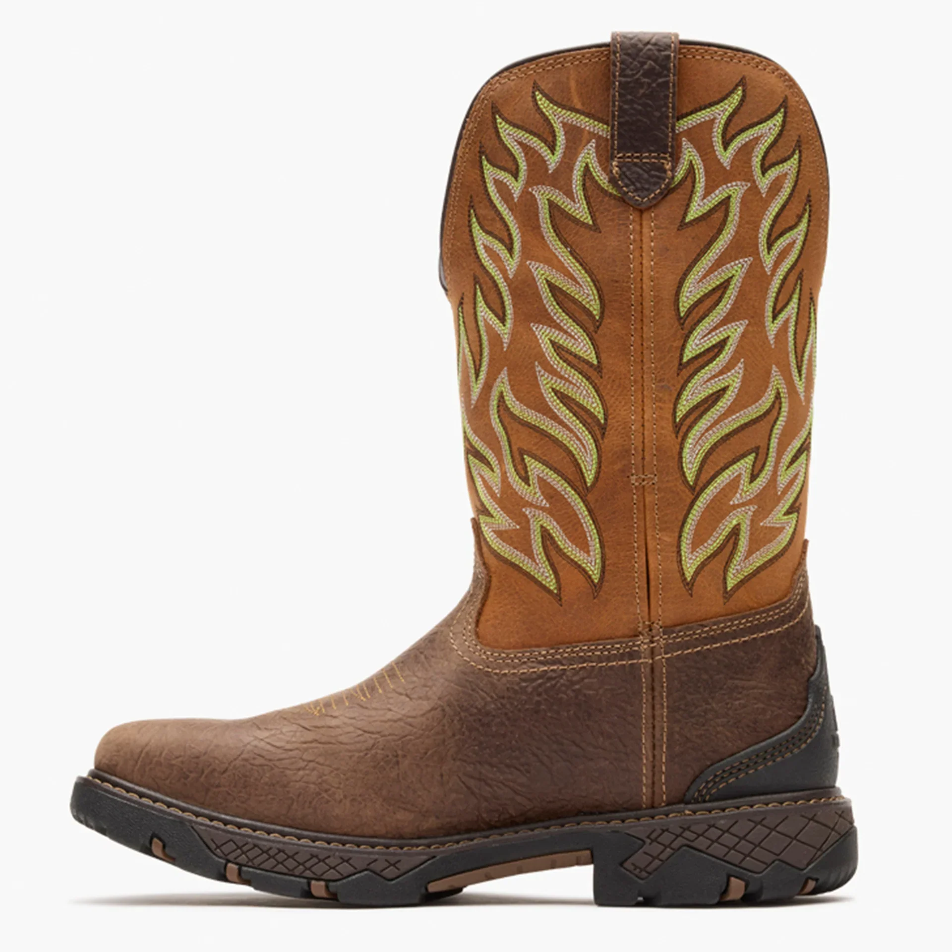 Rocky Men's 12" Ironhawk Waterproof Pull On Western Boot - Tobacco/Golden Oak - Image 2