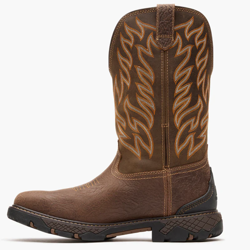 Rocky Men's 12" Ironhawk Waterproof Pull On Western Boot - Tobacco - Image 2