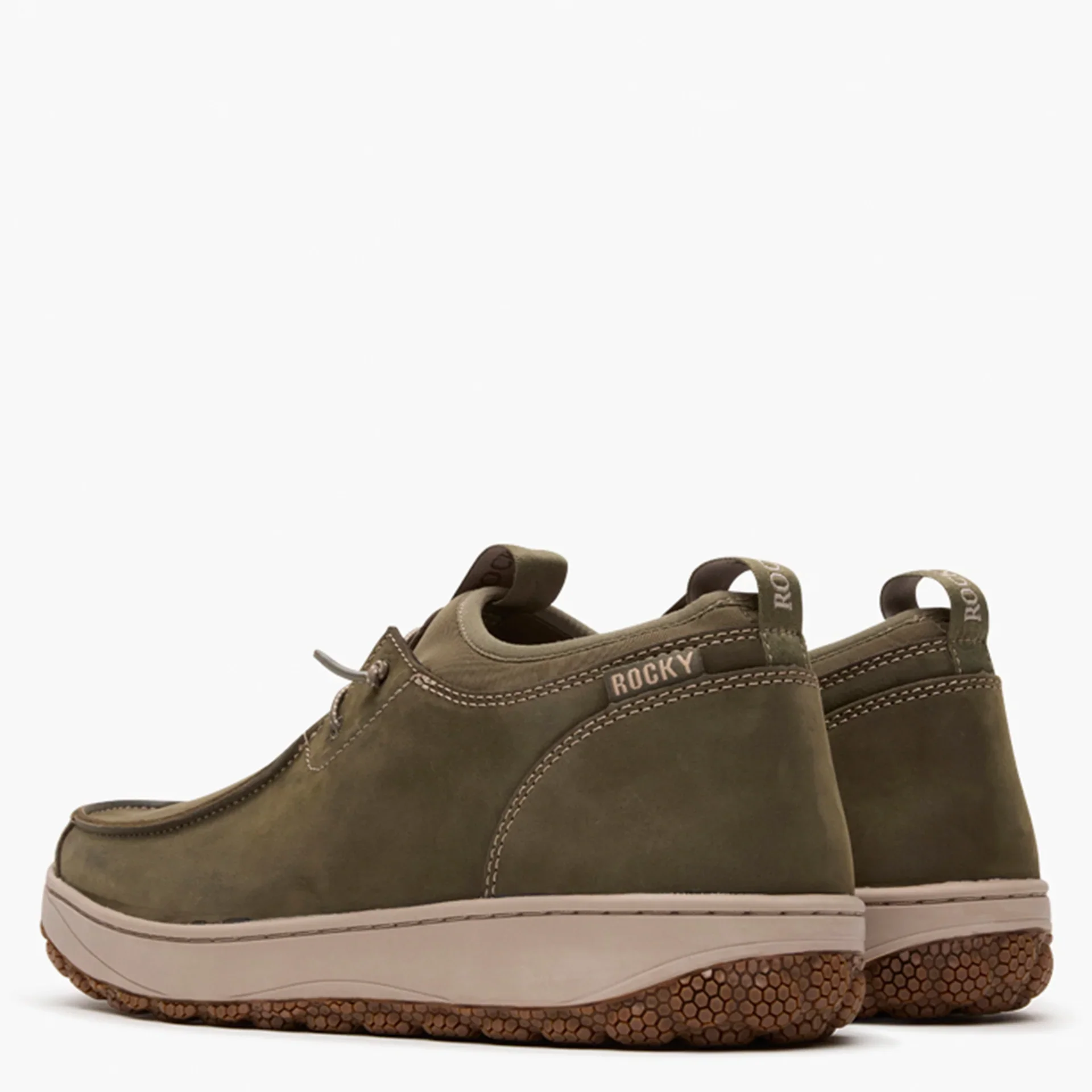 Rocky Men's Dry-Strike SRX Moc Toe Outdoor Shoe - Dark Olive - Image 4